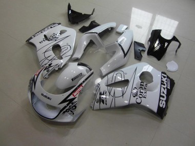 Affordable 1996-2000 White Corona Suzuki GSXR 600 Motor Fairings