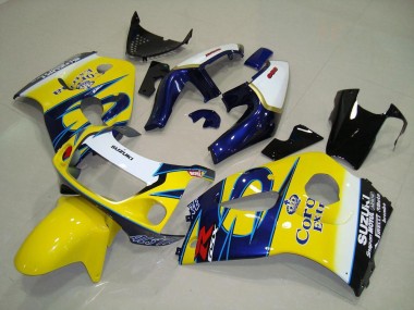 Affordable 1996-2000 Yellow Corona Suzuki GSXR 600 Motorcycle Fairings