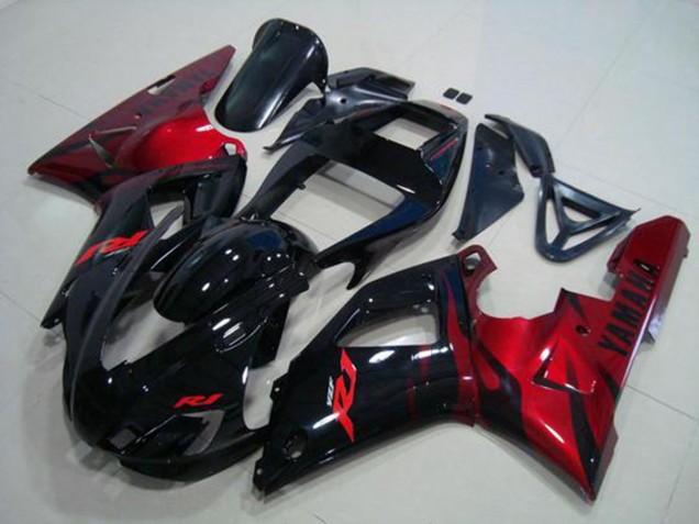 Affordable 1998-1999 Black Red Yamaha YZF R1 Motorcylce Fairings Affordable 1998-1999 Black Red Yamaha YZF R1 Motorcylce Fairings