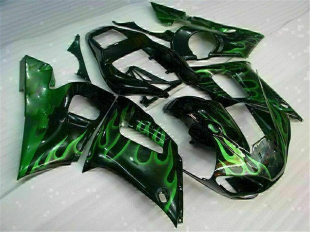 Affordable 1998-2002 Green Black Yamaha YZF R6 Motor Bike Fairings Affordable 1998-2002 Green Black Yamaha YZF R6 Motor Bike Fairings