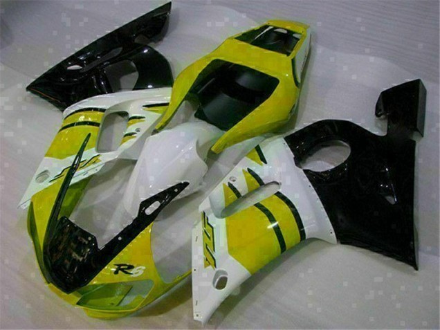 Affordable 1998-2002 Yellow White Yamaha YZF R6 Motorcycle Fairings Kits Affordable 1998-2002 Yellow White Yamaha YZF R6 Motorcycle Fairings Kits
