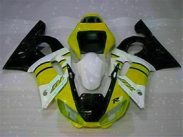 Affordable 1998-2002 Yellow White Yamaha YZF R6 Motorcycle Fairings Kits Affordable 1998-2002 Yellow White Yamaha YZF R6 Motorcycle Fairings Kits