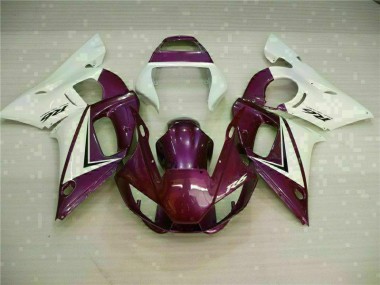 Affordable 1998-2002 Purple White Yamaha YZF R6 Motorcycle Fairing Kits & Plastic Bodywork MF0878