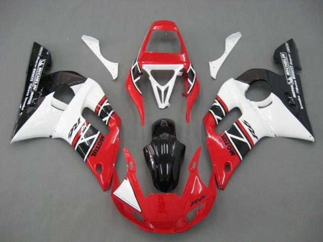 Affordable 1998-2002 Red White Black Yamaha YZF R6 Motorcycle Fairings Kits Affordable 1998-2002 Red White Black Yamaha YZF R6 Motorcycle Fairings Kits