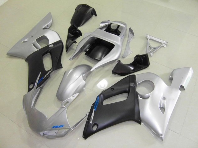 Affordable 1998-2002 Black Silver Yamaha YZF R6 Motorcycle Fairings Kit Affordable 1998-2002 Black Silver Yamaha YZF R6 Motorcycle Fairings Kit