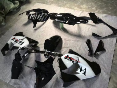 Affordable 2000-2001 Glossy Black White Kawasaki Ninja ZX9R Motorcycle Fairing Kits & Plastic Bodywork MF2134