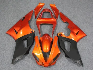 Affordable 2000-2001 Orange Black Yamaha YZF R1 Motorcycle Fairings Kit
