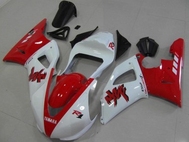 Affordable 2000-2001 Red White Race Yamaha YZF R1 Motorbike Fairing