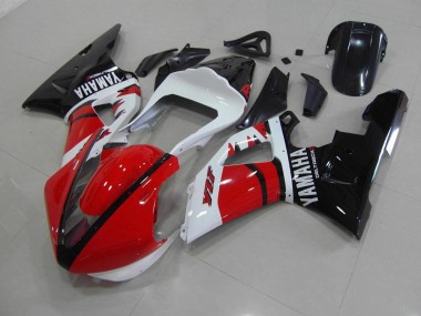 Affordable 2000-2001 Red Black White Race Version Yamaha YZF R1 Motorcycle Replacement Fairings