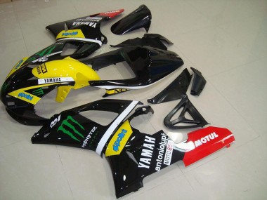 Affordable 2000-2001 Yellow Monster Yamaha YZF R1 Motorbike Fairings