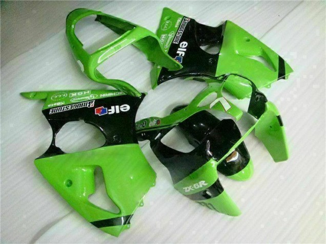 Affordable 2000-2002 Green Black Kawasaki ZX6R Bike Fairings Affordable 2000-2002 Green Black Kawasaki ZX6R Bike Fairings
