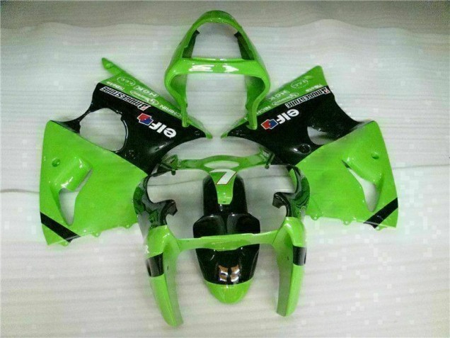 Affordable 2000-2002 Green Black Kawasaki ZX6R Bike Fairings Affordable 2000-2002 Green Black Kawasaki ZX6R Bike Fairings