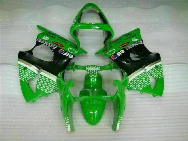 Affordable 2000-2002 Green Black Kawasaki ZX6R Motorcycle Bodywork Affordable 2000-2002 Green Black Kawasaki ZX6R Motorcycle Bodywork