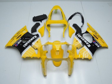 Affordable 2000-2002 Yellow Arrow Kawasaki ZX6R Motorcylce Fairings