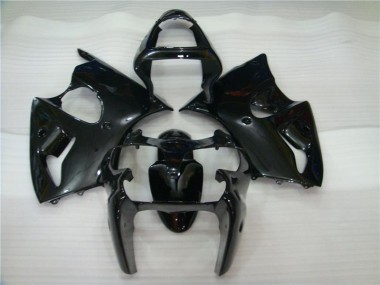 Affordable 2000-2002 Glossy Black Kawasaki ZX6R Motorbike Fairing Kits