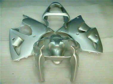 Affordable 2000-2002 Silver Kawasaki ZX6R Replacement Fairings
