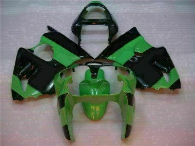 Affordable 2000-2002 Green Black Kawasaki ZX6R Motorcycle Fairings