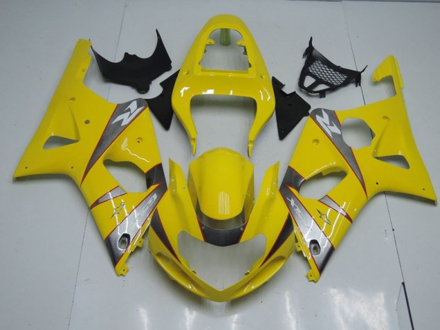 Affordable 2000-2002 Yellow and Grey Suzuki GSXR 1000 Motorcycle Fairings Kits Affordable 2000-2002 Yellow and Grey Suzuki GSXR 1000 Motorcycle Fairings Kits
