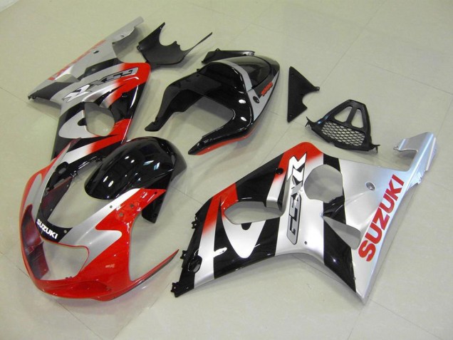 Affordable 2000-2002 Red Silver Suzuki GSXR 1000 Motorcycle Fairings Affordable 2000-2002 Red Silver Suzuki GSXR 1000 Motorcycle Fairings