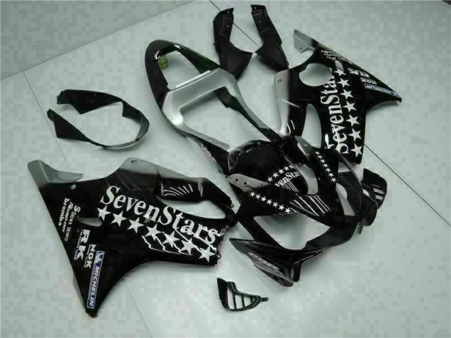 Affordable 2001-2003 Black White Seven Stars Honda CBR600 F4i Bike Fairing