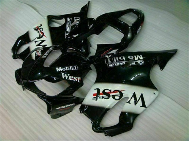 Affordable 2001-2003 White Black West Honda CBR600 F4i Bike Fairings