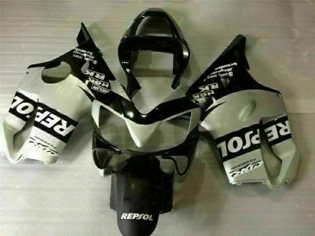 Affordable 2001-2003 Black Silver Repsol Honda CBR600 F4i Motorcycle Replacement Fairings