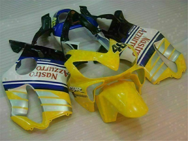 Affordable 2001-2003 Yellow Silver Nastro Azzurro Honda CBR600 F4i Motorcylce Fairings