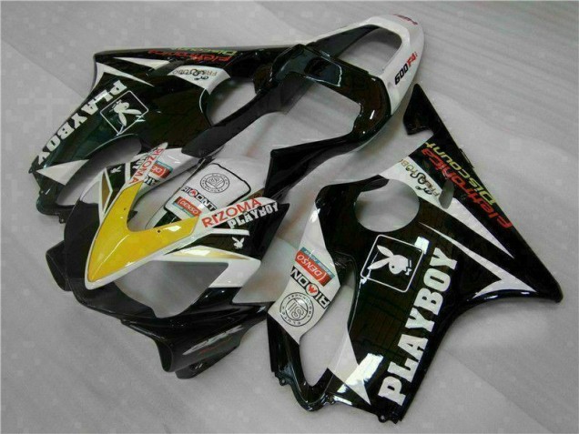 Affordable 2001-2003 Yellow Silver Black Playboy Honda CBR600 F4i Motorcycle Fairing Kit
