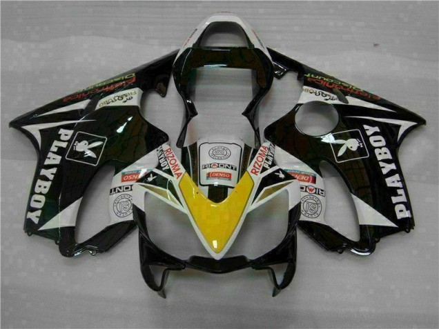 Affordable 2001-2003 Yellow Silver Black Playboy Honda CBR600 F4i Motorcycle Fairing Kit