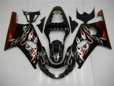 Affordable 2001-2003 Black Suzuki GSXR 600/750 Motorcycle Bodywork