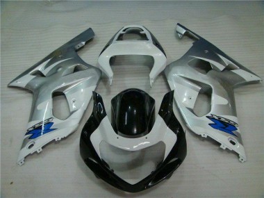 Affordable 2001-2003 Silver Black Suzuki GSXR 600/750 Motorbike Fairing Kits