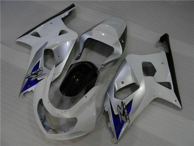 Affordable 2001-2003 White Silver Suzuki GSXR 600/750 Bike Fairings Affordable 2001-2003 White Silver Suzuki GSXR 600/750 Bike Fairings