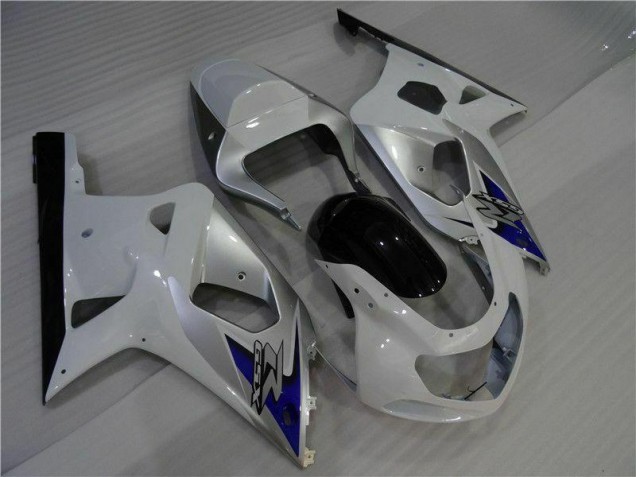 Affordable 2001-2003 White Silver Suzuki GSXR 600/750 Bike Fairings Affordable 2001-2003 White Silver Suzuki GSXR 600/750 Bike Fairings