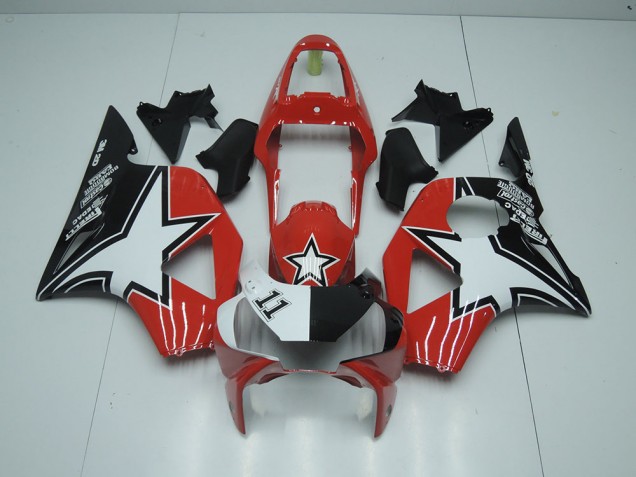 Affordable 2002-2003 Black Red Star Honda CBR900RR 954 Motorcycle Fairings Kits