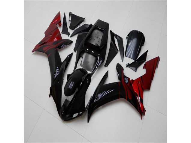 Affordable 2002-2003 Black Red Yamaha YZF R1 Motorcycle Fairing Affordable 2002-2003 Black Red Yamaha YZF R1 Motorcycle Fairing