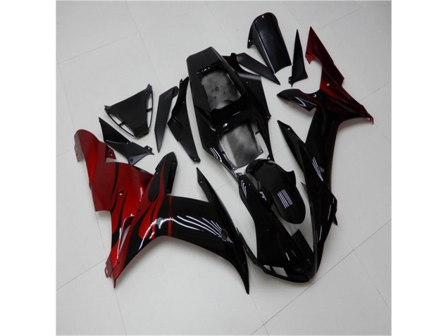 Affordable 2002-2003 Black Red Yamaha YZF R1 Motorcycle Fairing Affordable 2002-2003 Black Red Yamaha YZF R1 Motorcycle Fairing