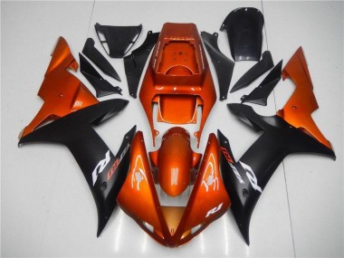 Affordable 2002-2003 Orange Black Yamaha YZF R1 Motorcycle Fairing Kits & Plastic Bodywork MF0773