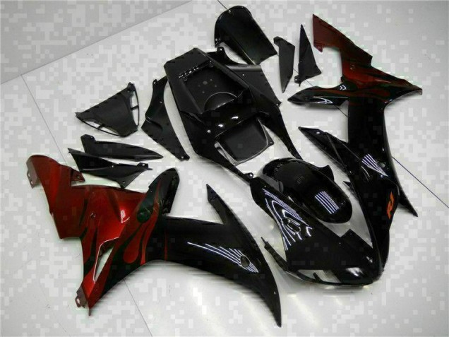 Affordable 2002-2003 Black Yamaha YZF R1 Motorcycle Fairings Affordable 2002-2003 Black Yamaha YZF R1 Motorcycle Fairings