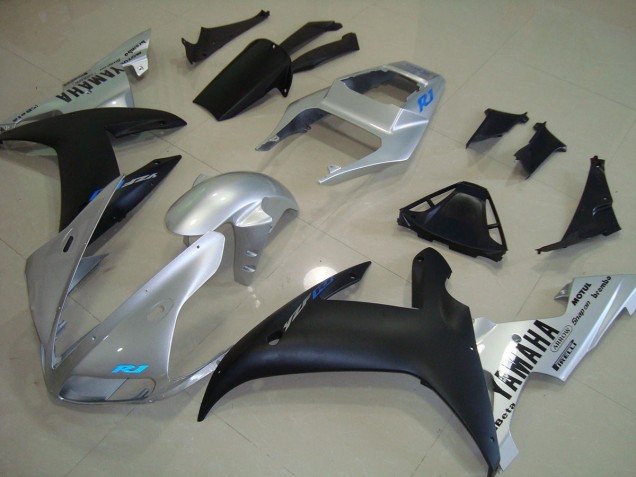 Affordable 2002-2003 Silver Blue Yamaha YZF R1 Motorbike Fairing Affordable 2002-2003 Silver Blue Yamaha YZF R1 Motorbike Fairing