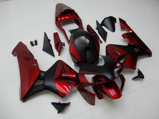 Affordable 2003-2004 Red Black Honda CBR600RR Motor Fairings Affordable 2003-2004 Red Black Honda CBR600RR Motor Fairings