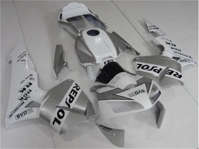 Affordable 2003-2004 Silve White Black Repsol Honda CBR600RR Bike Fairings Affordable 2003-2004 Silve White Black Repsol Honda CBR600RR Bike Fairings