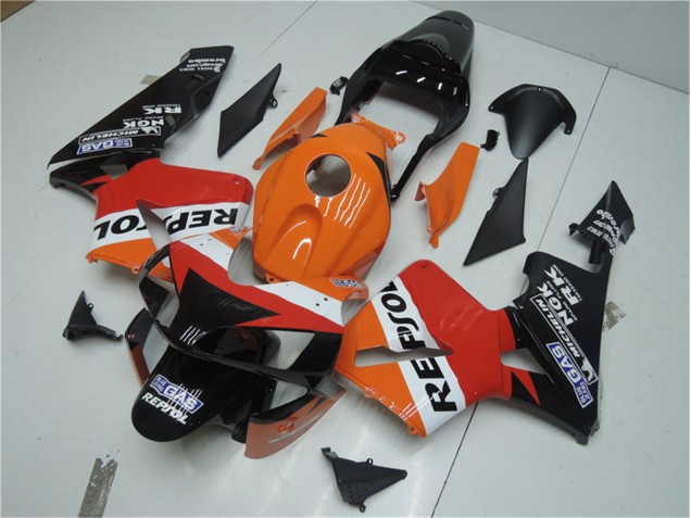 Affordable 2003-2004 Orange Red Black Repsol Honda CBR600RR Motor Bike Fairings Affordable 2003-2004 Orange Red Black Repsol Honda CBR600RR Motor Bike Fairings