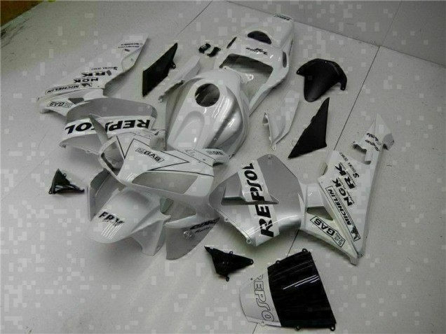 Affordable 2003-2004 White Repsol CBR600RR Bike Fairing Kit Affordable 2003-2004 White Repsol CBR600RR Bike Fairing Kit