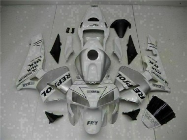 Affordable 2003-2004 White Repsol CBR600RR Bike Fairing Kit