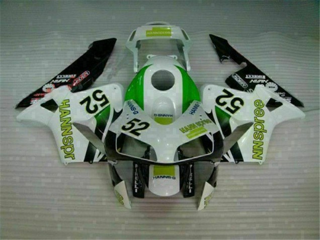 Affordable 2003-2004 Green White Black Honda CBR600RR Bike Fairing Kit Affordable 2003-2004 Green White Black Honda CBR600RR Bike Fairing Kit