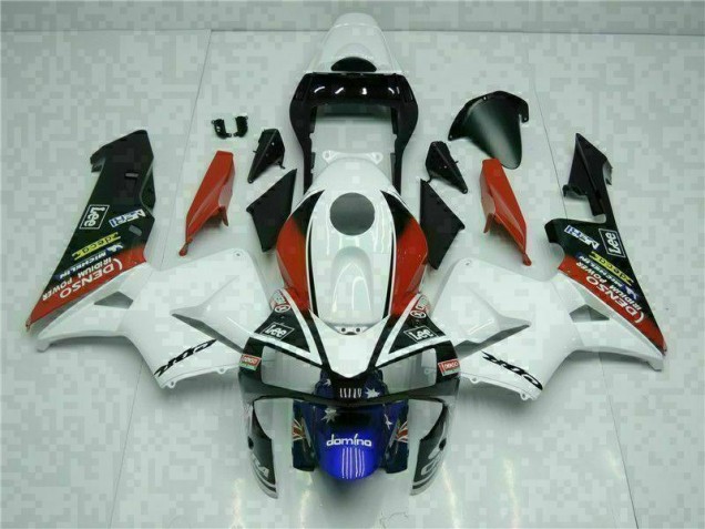 Affordable 2003-2004 White Blue Honda CBR600RR Motorcylce Fairings Affordable 2003-2004 White Blue Honda CBR600RR Motorcylce Fairings