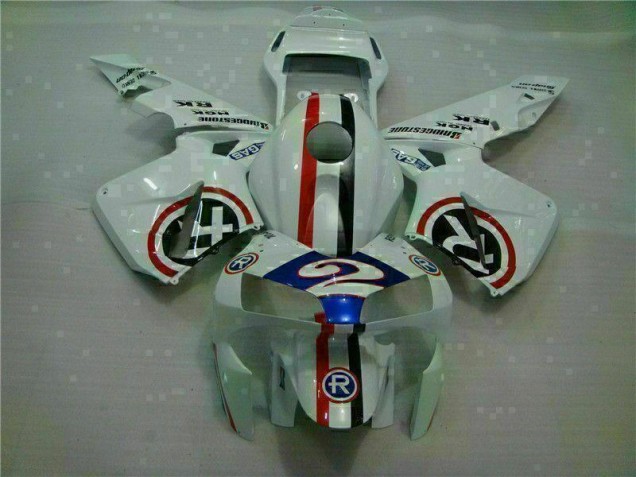 Affordable 2003-2004 White Blue R 2 Honda CBR600RR Motorcycle Fairings