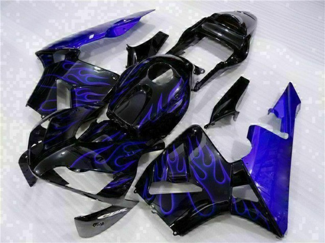 Affordable 2003-2004 Black with Blue Flame Honda CBR600RR Motorcycle Fairing Kits Affordable 2003-2004 Black with Blue Flame Honda CBR600RR Motorcycle Fairing Kits