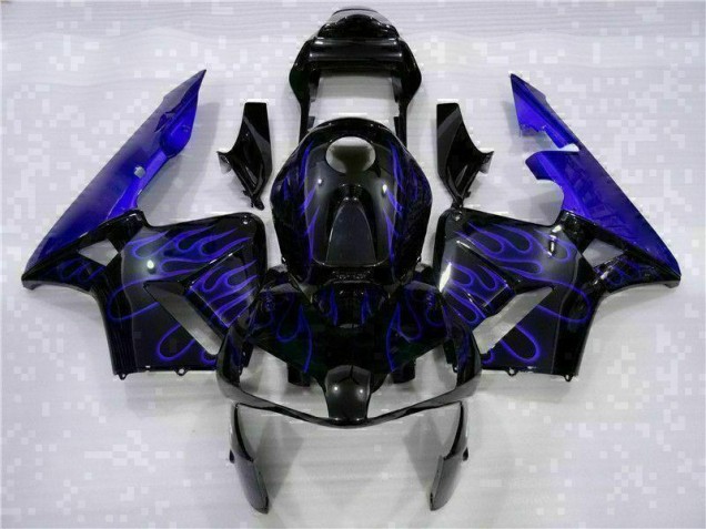 Affordable 2003-2004 Black with Blue Flame Honda CBR600RR Motorcycle Fairing Kits Affordable 2003-2004 Black with Blue Flame Honda CBR600RR Motorcycle Fairing Kits