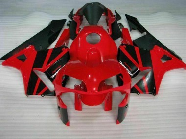 Affordable 2003-2004 Red Black Honda CBR600RR Motorcycle Fairing Kit